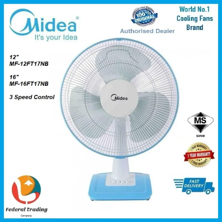 Midea Table Fan 16 Inch Fan Mf 16ft15nb Toshiba Table Fan 12 16 Inch Lazada