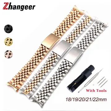 Amazoncom Jubilee Style Link Metal Watch Band  TwoTone  18mm   Clothing Shoes  Jewelry