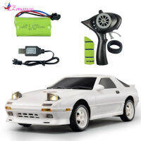 Lemang รถ RC 2WD LD1802 RX7 1/18รถดริฟต์ด้วยเครื่องบังคับวิทยุ2.4G 2WD พร้อมไฟ LED 10 Km/h ชาร์จได้ดริฟท์การแข่งรถรถสำหรับของขวัญเด็กชายหญิง