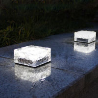 1 Pcs LED Solar Garden Lights Solar Floor Tile Light Ice Brick Light Outdoor Courtyard Landscape Light Deck Solar Buried Lamps