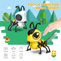 DIY Touch Induction Bee Electric Recharge Toy Sound And Light Assemble Stem Toy Interactive Toys For Kids Childrens Toy