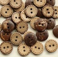 GANSSIA 50pcs/lot 10-25mm Classic Coconut Buttons 2-holes for Clothing Accessories Wood Button Scrapbooking (SS-497) Haberdashery