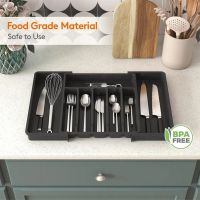 Expandable Cutlery Organizer Efficient Countertop Drawer Organization Adjustable Expandable Utensil Tray for Easy for Kitchen