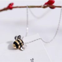 Silver Plated Pendant Necklaces Jewelry Korean Fashion Cute Bee Clavicle Chain Exquisite Creative Female Personality Jewellery Fashion Chain Necklaces