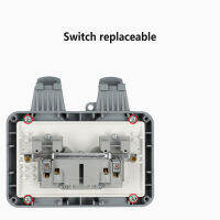 [UYGC]Soket Luar Ruangan ปลั๊ก UK 6หลุมกันน้ำกันฝุ่นติดผนังเต้าเสียบสายไฟปิดผนึกกล่องอุปกรณ์ชาร์จที่ใช้ในครัวเรือน