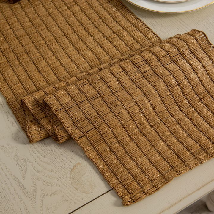 ผ้าปูโต๊ะสีทึบโต๊ะประเทศแบบยาวธงฟางผ้าปูโต๊ะตกแต่งวินเทจ