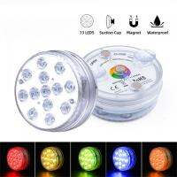 New 13 LEDs Submersible Light RGB Remote Controlled LED Waterproof Underwater Light USB Rechargeable Pool Decor atmosphere Lamp