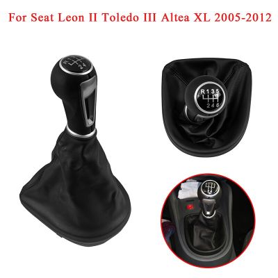 คู่มือความเร็วในการ5/6สำหรับที่นั่ง Leon II Toledo III Altea XL 2005-2012เกียร์รถยนต์ติดเปลี่ยนหัวลูกบิดคันโยกติดเปลี่ยนเกอร์บูต Nuopyue