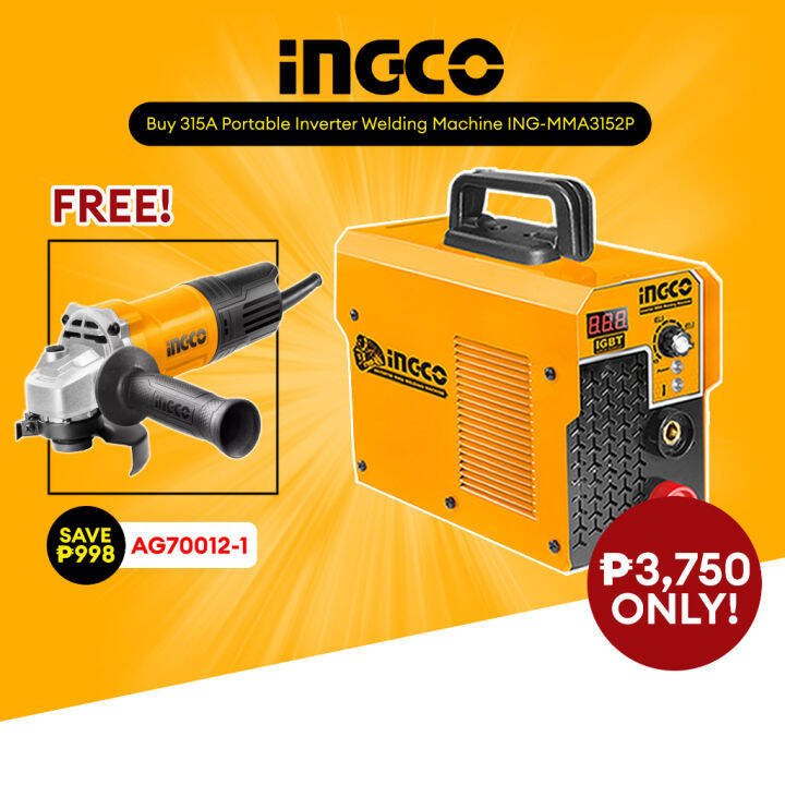 ♜Ingco Portable Inverter Welding Machine Combo Grinder Drill♪ Lazada PH