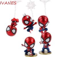 Ivanes ตุ๊กตาฟิกเกอร์ Spiderman Marvel Hero Spiderman ขนาดเล็ก 5 ชิ้น ต่อชุด