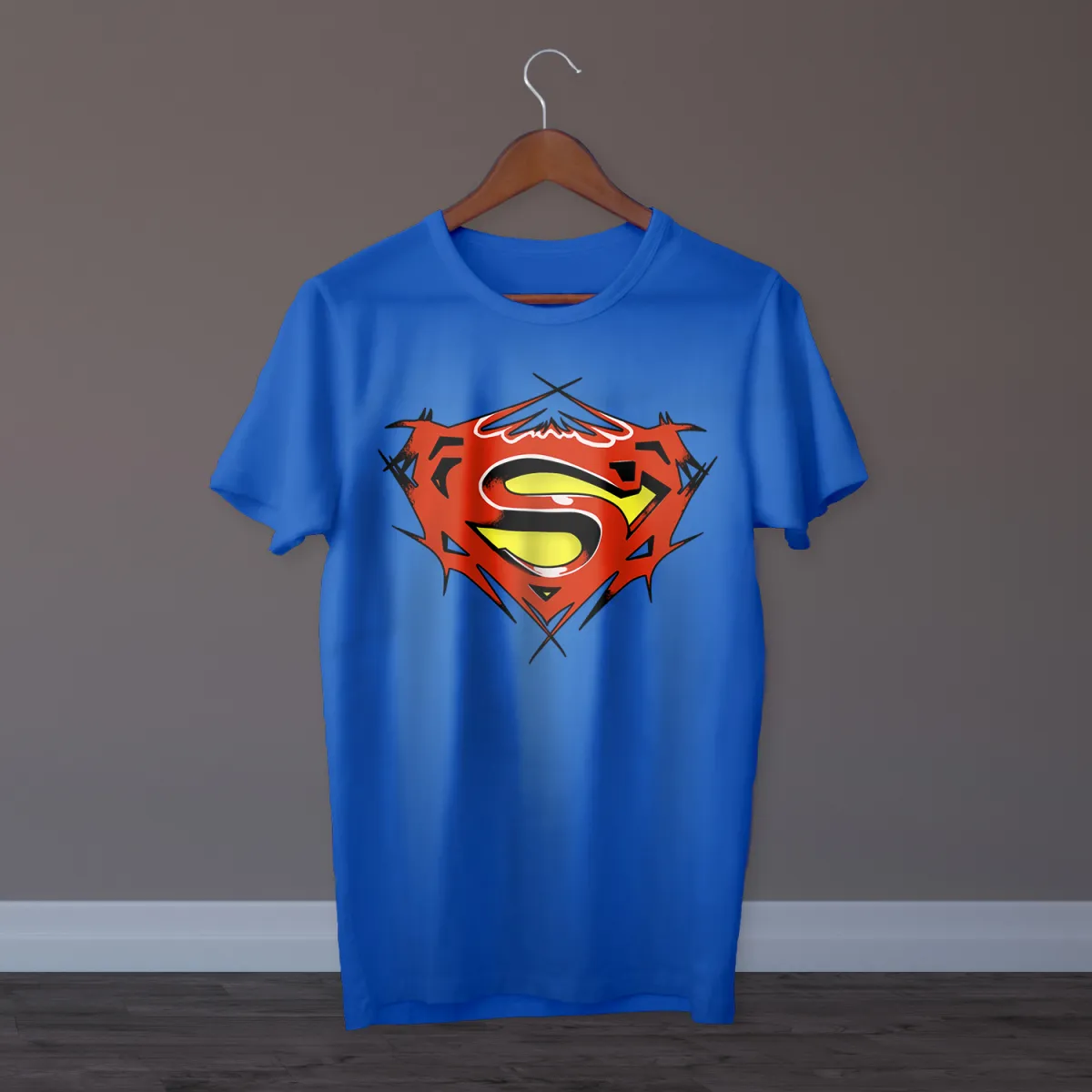 Áo thun in 100% cotton - SuperMan Logo | Lazada.vn