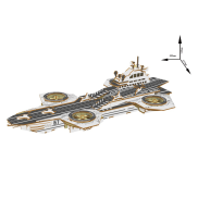 Đồ chơi lắp ghép gỗ 3D Mô hình Tàu Sân bay Aircraft Carrier TB-G007 Laser