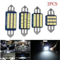 A6277 2ชิ้น31มม. 36มม. 39มม. 42มม. การอ่านหนังสือภายในที่สว่าง C5W Canbus ไฟ LED รถยนต์ประดับด้วยพู่ห้อยแสงสีขาว DC 12V โคมไฟทรงโดม