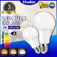 Vivalux 5/10ชิ้น A60 LED Blub E27อินเตอร์เฟซมาตรฐานประหยัดพลังงานโคมไฟครัวเรือนหลอดไฟ3000พัน/4000พัน/6000พันโคมไฟคืนความสว่างสูง L Ampada สำหรับห้องนั่งเล่น