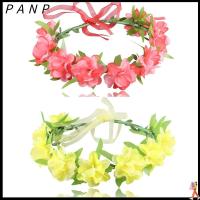 PANP อุปกรณ์เสริมผม พวงมาลาผมเจ้าสาว ดอกไม้ประดับดอกไม้ สีสำหรับตกแต่ง ที่คาดผมดอกไม้ แต่งงานในงานแต่งงาน หน้าผากที่หน้าผาก มงกุฎมงกุฎดอกไม้ ผู้หญิงผู้หญิงผู้หญิง