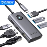 ORICO-USB C HUB Dock Station 4K Tipo para HDMI RJ45 USB 3.0 PD 100W SD