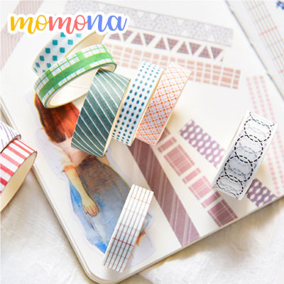 Momona 5 Rolls Masking Tape Set Basic Colour Washi Tape Design For Scrapbook DIY Journal Planner Gift Wrapping Stationery Supplies