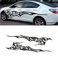 READYSTOCK2Pcs Car Side Body Door Fender Vinyl Flame Graphics Decal Racing Stripe StickersTH