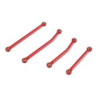 Upgraded Aluminum Alloy Rod Trx4M Rod High Clearance Links Red Aluminum Alloy Rod for Traxxas 1/18 Trx-4M Defender Ford Lima