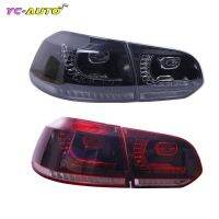 For Volkswagen VW Golf 6 GTI modified R20 black LED Water Turn Signal Rear Light Assembly Tail Lamp With LED Bulbs