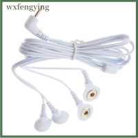 wxfengying 1 PC 4-Way Electrode Pads หมื่นหน่วยนำสายไฟเชื่อมต่อเครื่องมือนวด