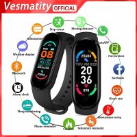 Vesmatity M6 Plus Sports Smart Watch Heart Rate Blood Pressure Monitoring Waterproof Smart Bracelet Men 39;s Women 39;s Smart Watch