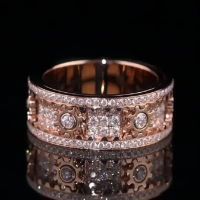 New 3D Band Ring Ornate Diamond Rotating Gear Spinner Rings Handmade Geometric Mechanical Decompression Anxiety Supplies