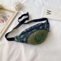 Childrens Waist Bag Boys Casual Fashion Crossbody Bag Outdoor Travel Chest Bag Little Boy Dinosaur Travel Shoulder Bag