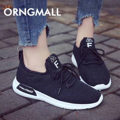 ORNGMALL รองเท้าผ้าใบปากตื้นรองเท้าลำลองสตรี,รองเท้าสุภาพสตรีกีฬาระบายอากาศได้ดีรองเท้ากีฬาผู้หญิง