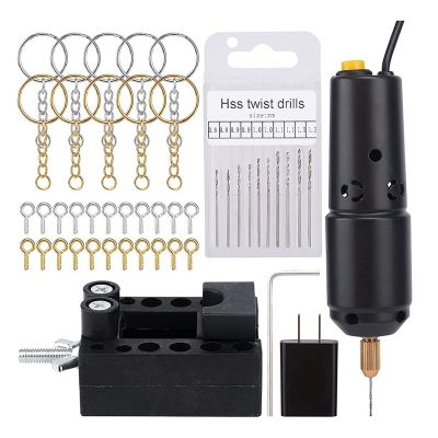 Electric Hand Drill Set for Resin Jewelry Casting, Drill With 10 Drill Bits, DIY Resin Key Chain Jewelry Making