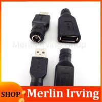 Merlin Irving Shop Laptop Adapter 5V USB 2.0 Type A to DC Power Jack Interface Conversion Female Plug Male Socket