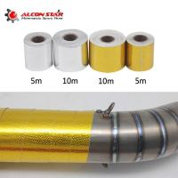 Alconstar- 5M/10M Fiberglass Belt Automobile Motorcycle Refit Thermal Insulation Band Exhaust Heat Wrap Roll Heat Shield Adhesives Tape