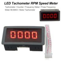 10-9999รอบต่อนาที4เครื่องวัดความเร็วแบบดิจิตอลเครื่องวัดความเร็วสีแดงนำ Tach Rpm กับความใกล้ชิดสวิตช์เซ็นเซอร์ Npn