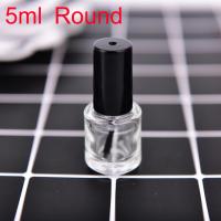 Sissi 5ml ขวดแก้วเปล่ายาทาเล็บพร้อมแปรงฝา