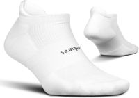 Feetures High Performance Cushion No Show Tab Solid- Running Socks for Men &amp; Women, Athletic Ankle Socks, Moisture Wicking Medium White