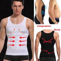 Mensชุดชั้นในSlimmingชุดกระชับสัดส่วนเสื้อกั๊กหน้าอกเสื้อรัดกล้ามเนื้อShaperที่รัดเอวเสื้อกล้ามUndershirtsลดน้ำหนัก