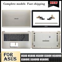 ใหม่สำหรับ Asus N580 N580G N580V N580VD X580VE X580VD N580VE หน้าจอ LCD สำหรับแล็ปท็อปฝาฝาหลังบานพับสำหรับกรอบพลาสติกฝาครอบด้านบน