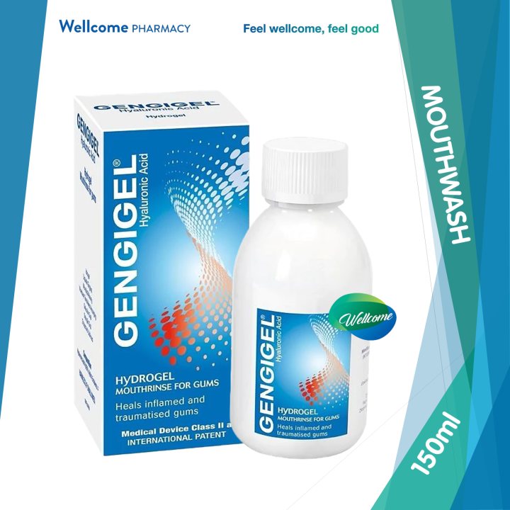 Gengigel Hyaluronic Acid 0.025 Hydrogel Mouthrise Mouthwash 150ml