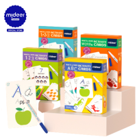 Mideer มิเดียร์ Write&amp;wipe Activity-Cards าร์ด ฝึก อ่าน เขียน คำศัพท์ และคำนวณ MD1031-MD1034