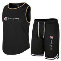 hot【DT】 Sleeveless Set Men Dry Top   Shorts Male Competition Training Basketball Tracksuit