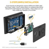 เคส Raspberry Pi พร้อมหน้าจอสัมผัส &amp; พัดลม EVICIV 7-10จอภาพแบบพกพา4 USB หน้าจอสัมผัส C HDMI Rpi Display Rasberry 3ชุด