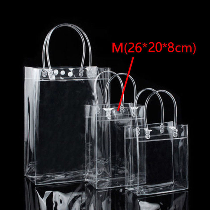 xinyi3-กระเป๋าใสๆ-pvc-ใสผู้หญิงไหล่กระเป๋าเครื่องสำอางกระเป๋าถือใสพีวีซีกลางแจ้งใสแบบพกพาแพคเกจของขวัญ