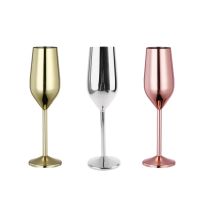 Stainless Steel Wine Glass Goblets Champagne Goblet Cocktail Glasses Whiskey Cup Party sparkling wine Glasses