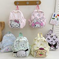 ►▬☇ Kuromi Schoolbag Kawaii Sanrio Hello Kitty School Bag Kindergarten Melody Student Bag High Capacity Cinnamoroll Backpack Gift