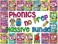 《   CYUCHEN KK 》28 Books Phonics No Prep Massive MEGA Bundle English Learning Kids Worksheet Exercise Preschool Workbook