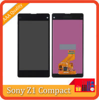 สำหรับประกอบหน้าจอ LCD Sony Xperia Z1 Compact 550 SO-02F ด้วยกระจกสัมผัสกรณีด้านหน้าที่มีจอแสดงผลซ่อมแซมชิ้นส่วน LCD เดิม