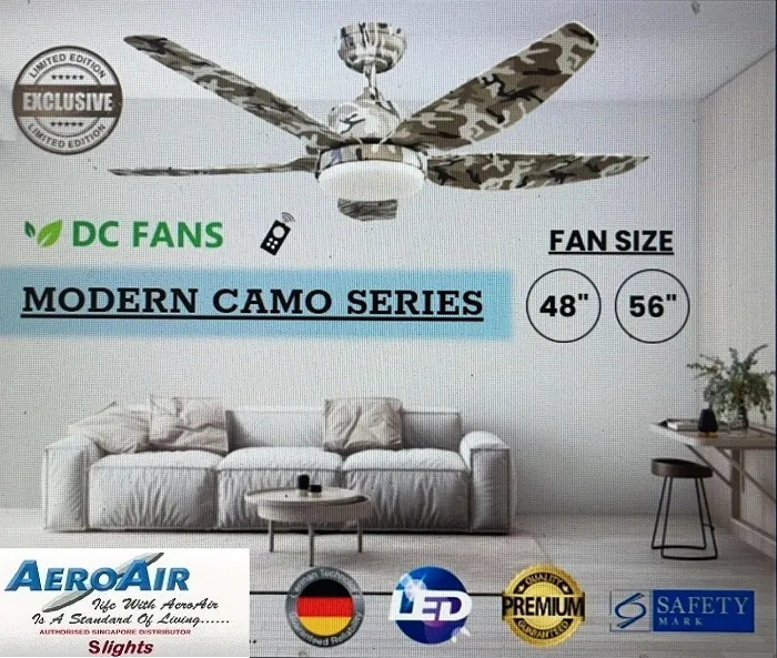 Aeroair 528 Camo Dc Ceiling Fan, How To Choose Ceiling Fan Size Singapore