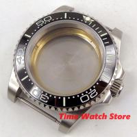 Watch Case 40Mm Sapphire Glass Black Ceramic Bezel Date Stainless Steel Fit ETA 2836 Miyota 8215 DG 3804 Movement C159