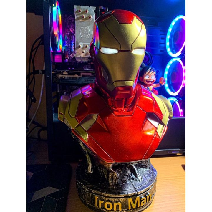 Mô hình iron man bán thân 12 90100cm có Đèn  Marvelstore