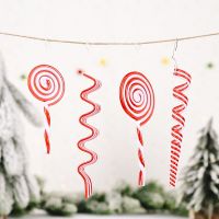 Christmas Tree Decoration Lollipops Red and White Candy Pendants Christmas Decorations for Home 2022 New Year 2023 Gifts Navidad